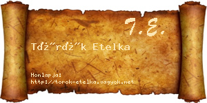 Török Etelka névjegykártya